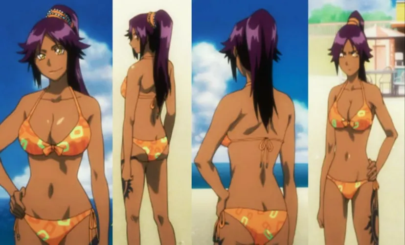 I'm not surprised that even her little brother fell for her coz Yoruichi from [Bleach] is so hot!
