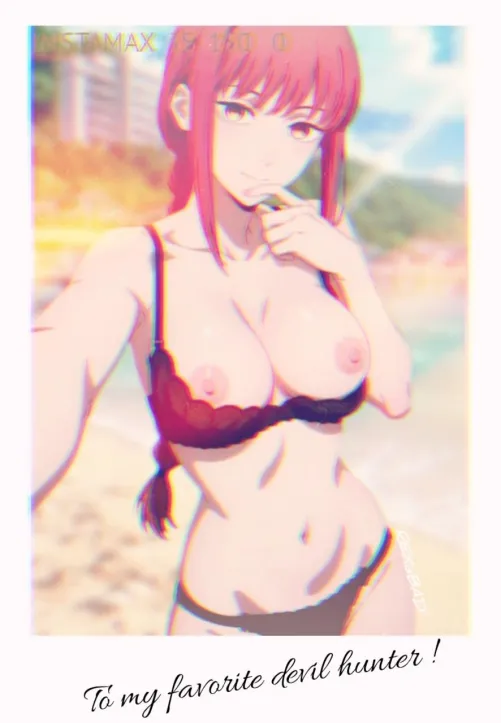 Lewd at the beach with Makima [Chainsawman] (Rule 34) (REXisBAD)