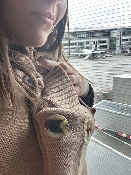 Maybe see me flash my tits in the lounge