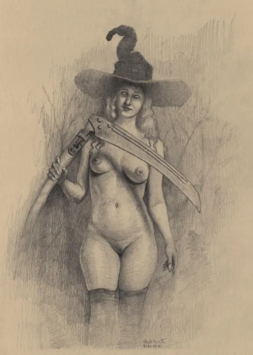 The witch, graphite drawing by me