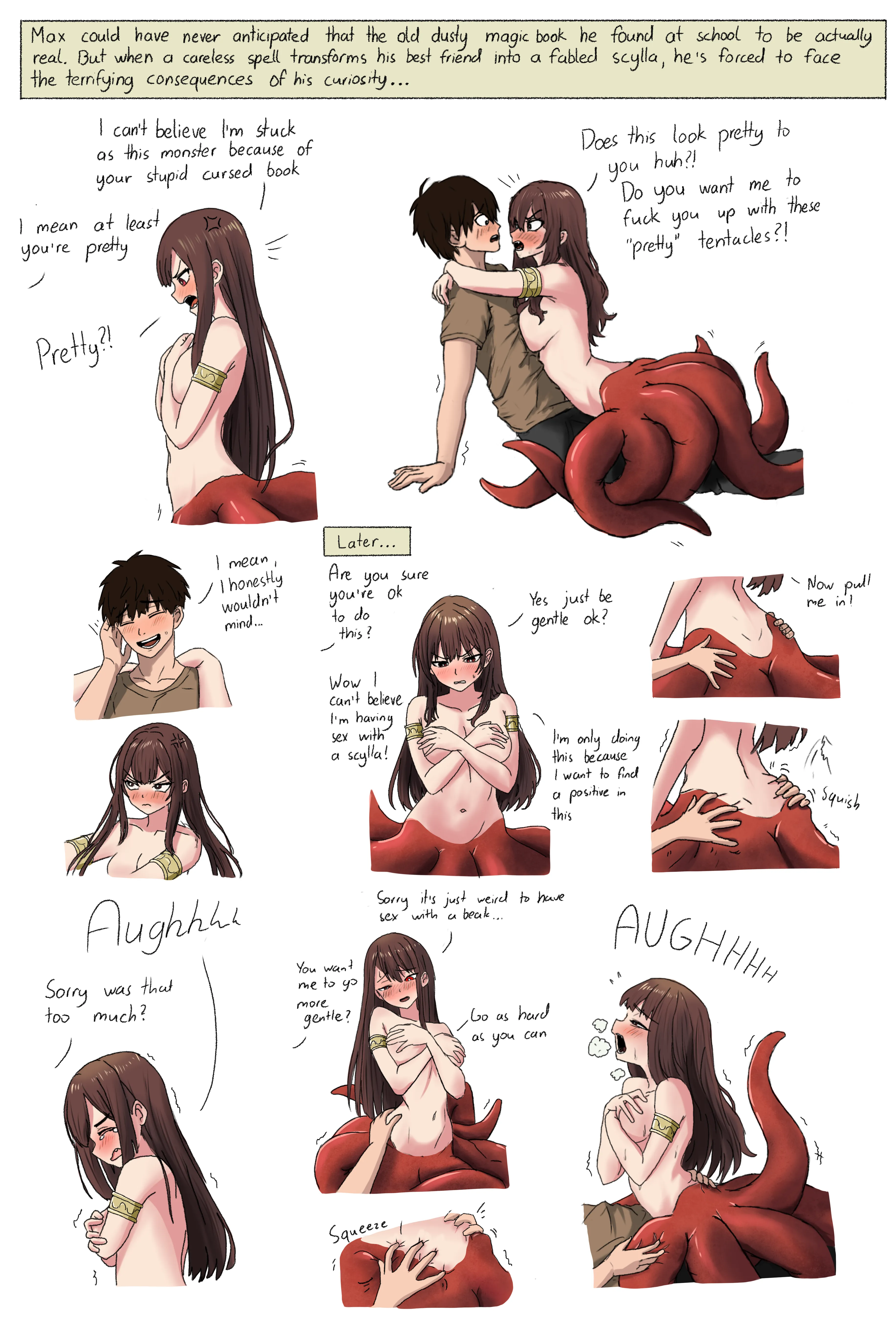 When you accidentally turn your best friend into a Scylla and you're a good flirt [OC]