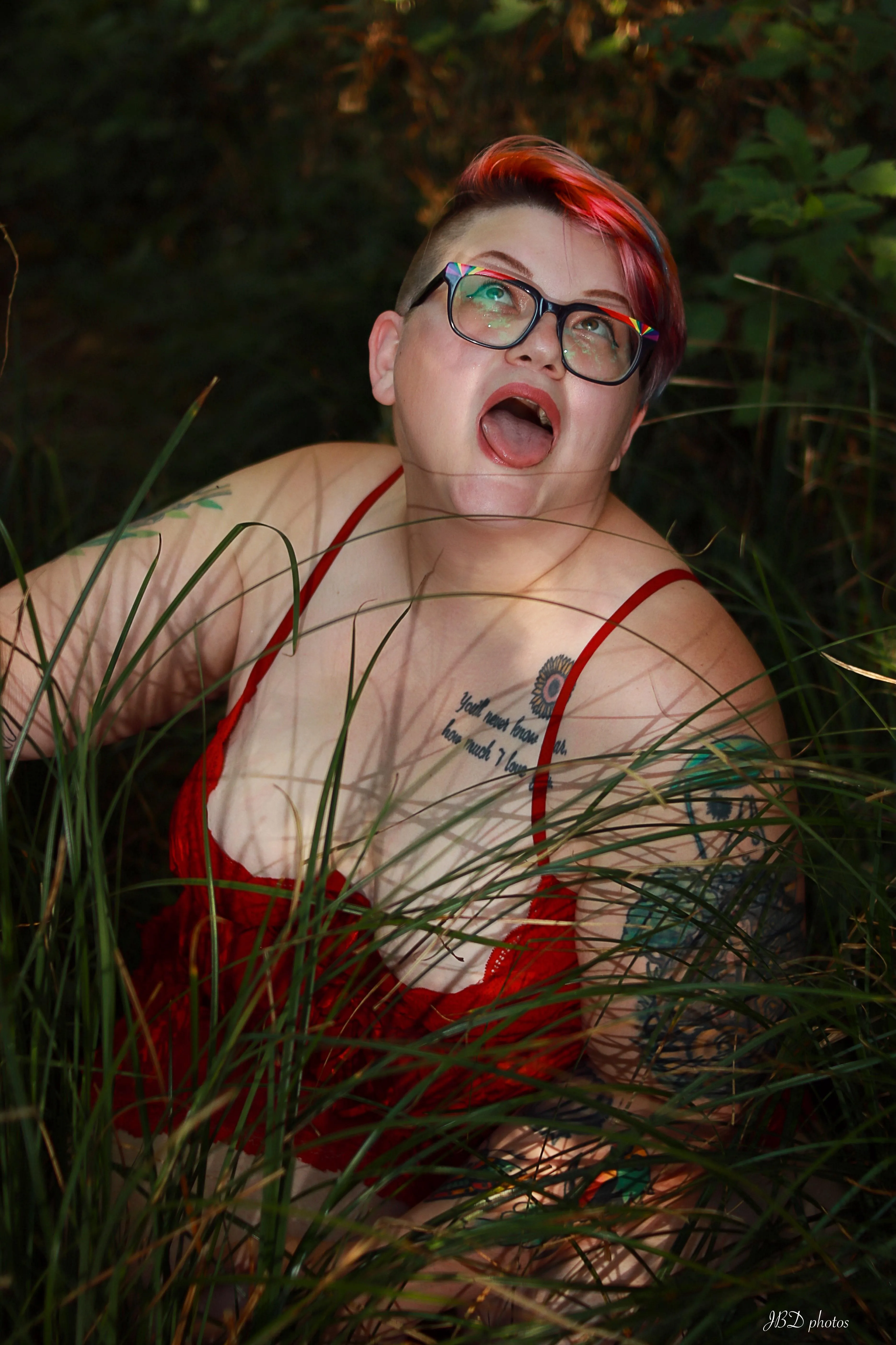 Waiting for you to pull my titties out and fill my mouth like