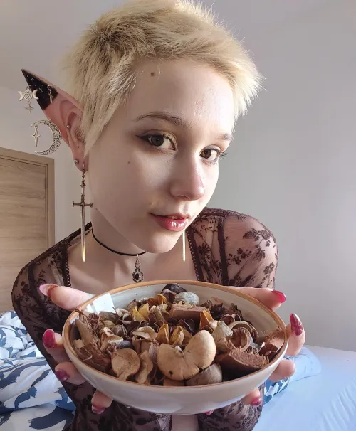 Elf witch brewing autumn spells