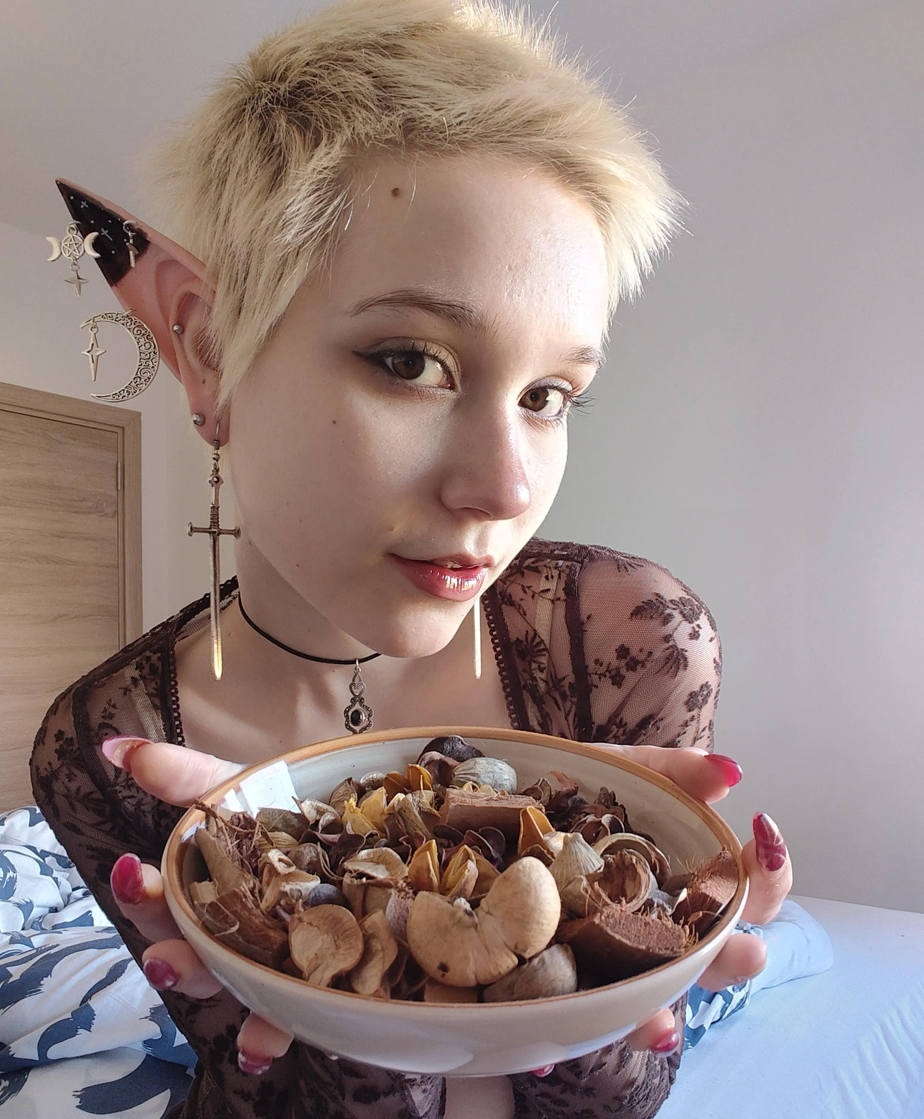 Elf witch brewing autumn spells