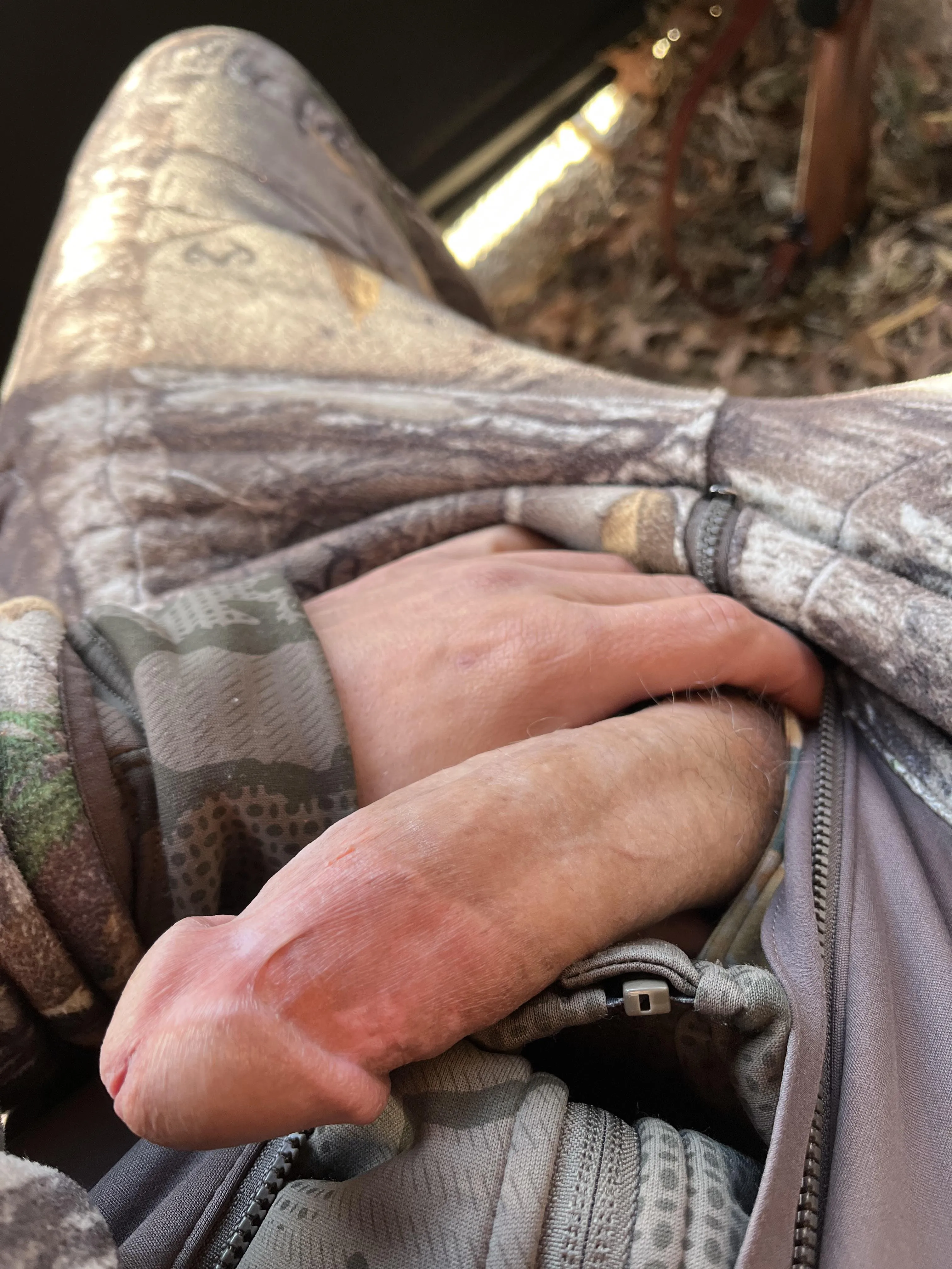 Suck me in the deer blind?