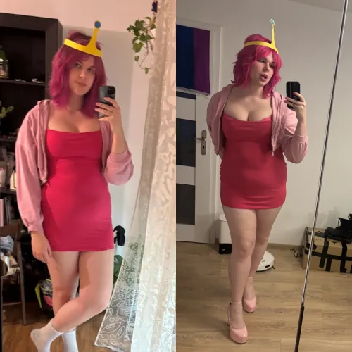 Princess Bubblegum on 11 months ago vs today