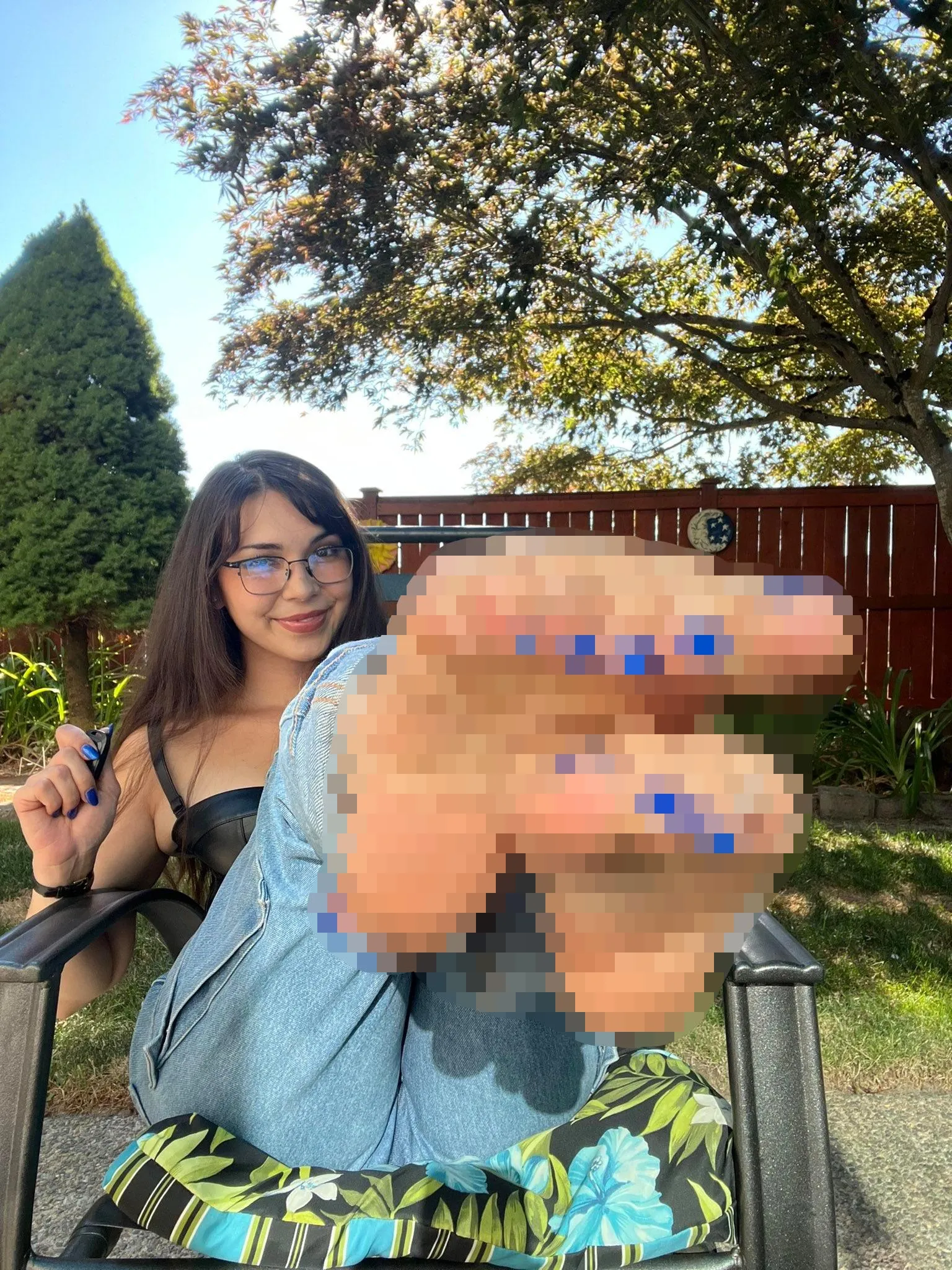 You know what happens when I paint my toes blue... No more cumming for you until your balls are as blue as they are!