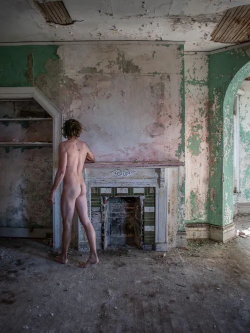 Decaying mansion self-portrait