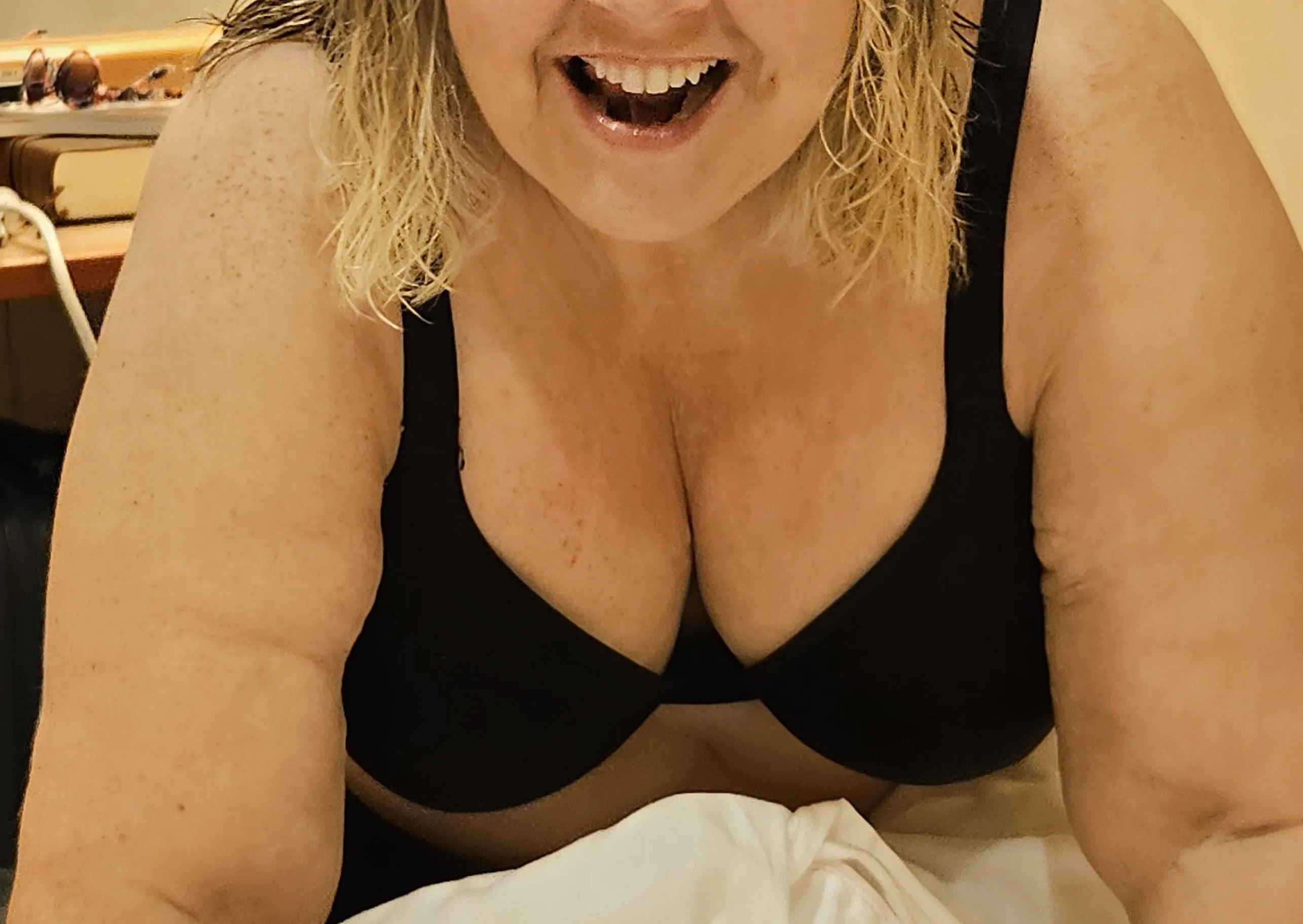 Wild hair, crazy smile, and .....