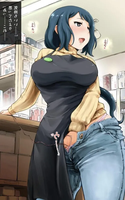 Touching herself so discreetly