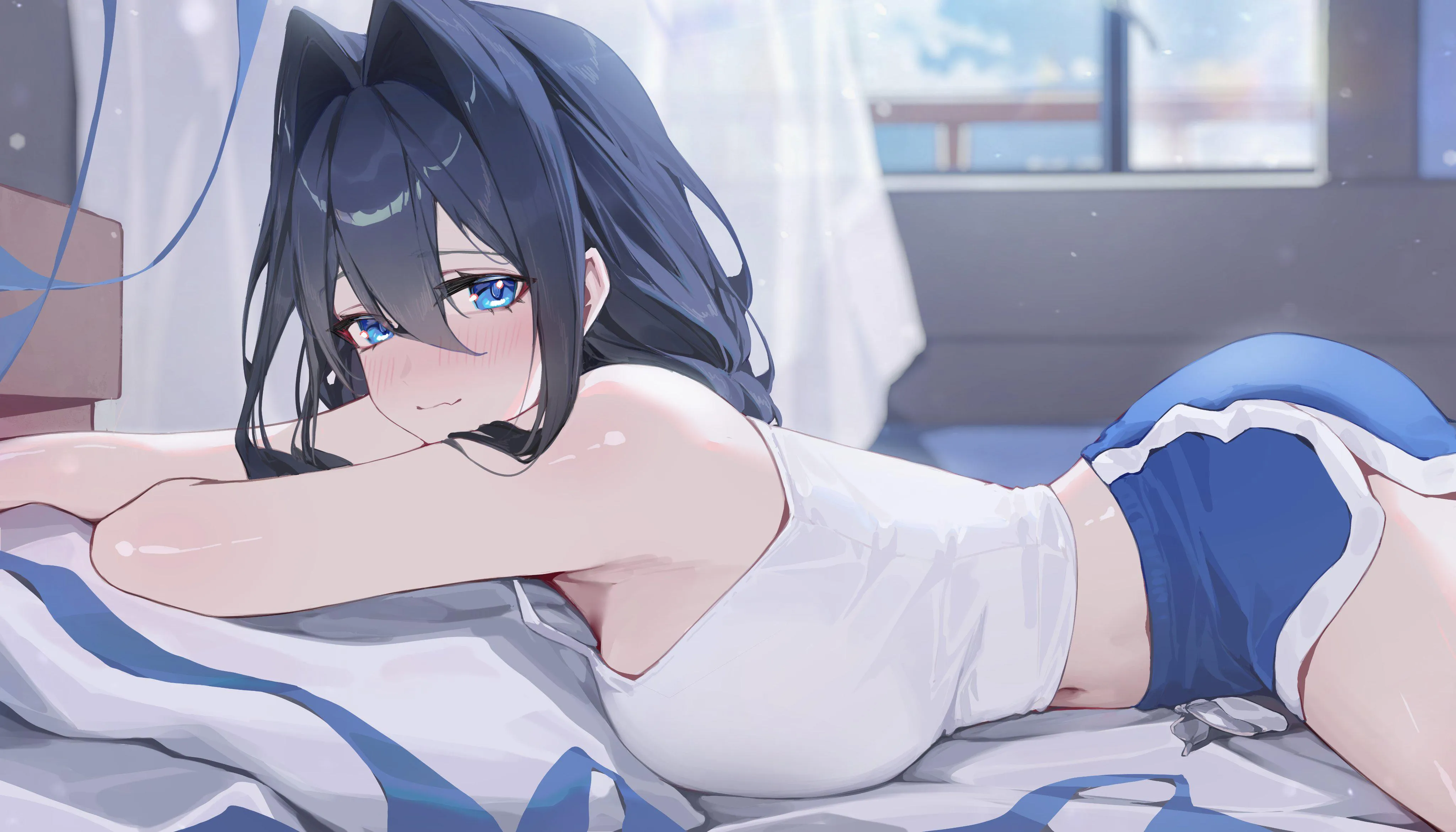 Ouro Kronii in bed [Hololive EN]