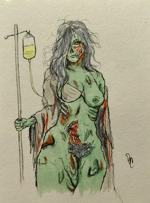 Rotting, ink and markers, by me