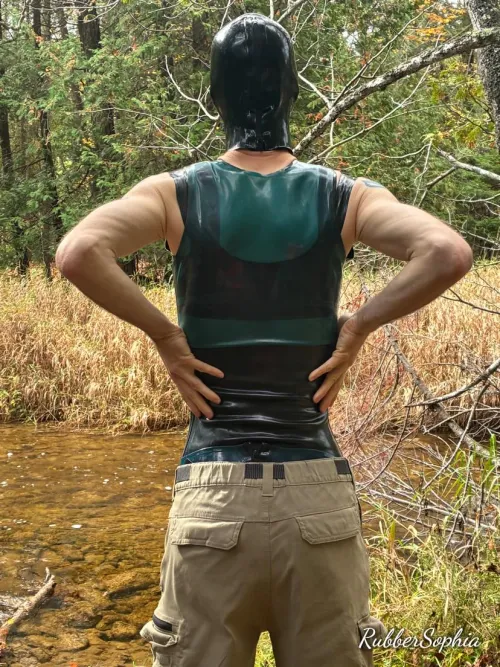 Rubber doll in public