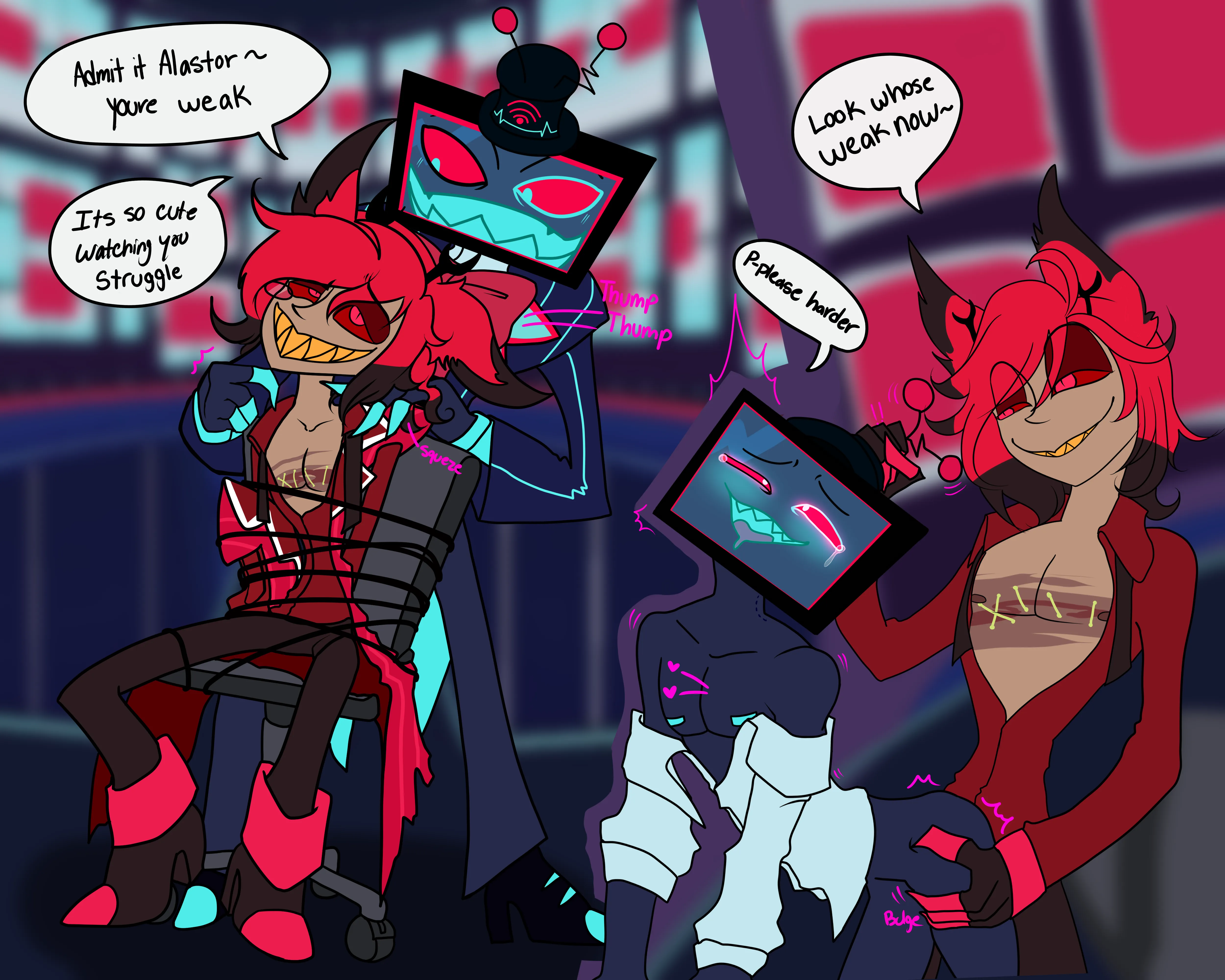 Alastor x Vox Role Swap