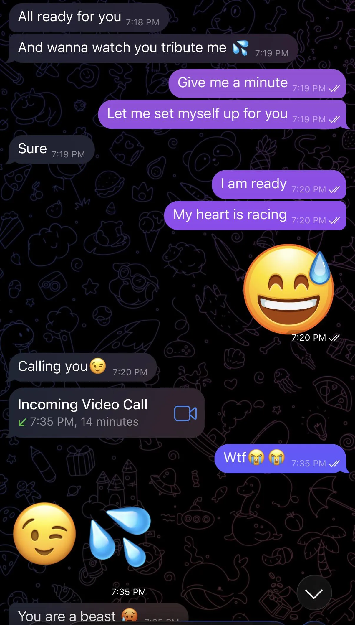 Fantastic VC session with a girlie from this Sub