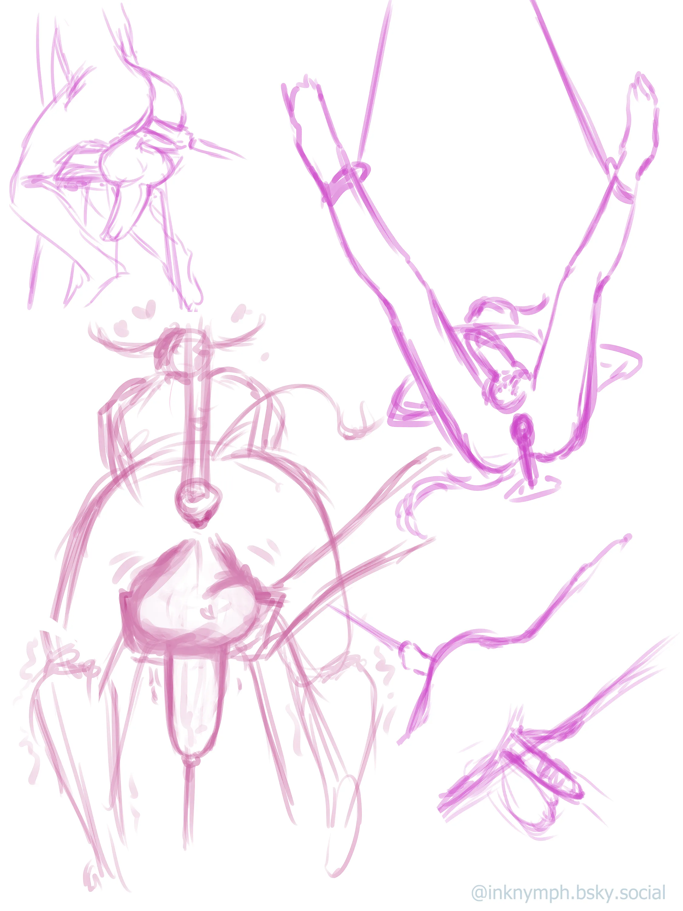 Milking of man cow, sketches for future contraptions