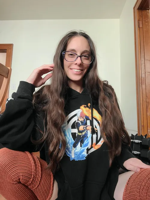 Cute and nerdy with glasses