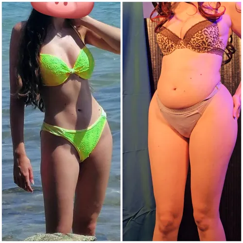 I love seeing how my abs and bones disappeared into the soft fat 🦊