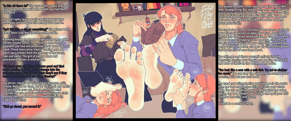 Aren't the best things in life sinful and degrading? [Sissy POV] [Findom] [Femdom] [Feet] [Scent] [Sweat] 🎨@Nyoolie