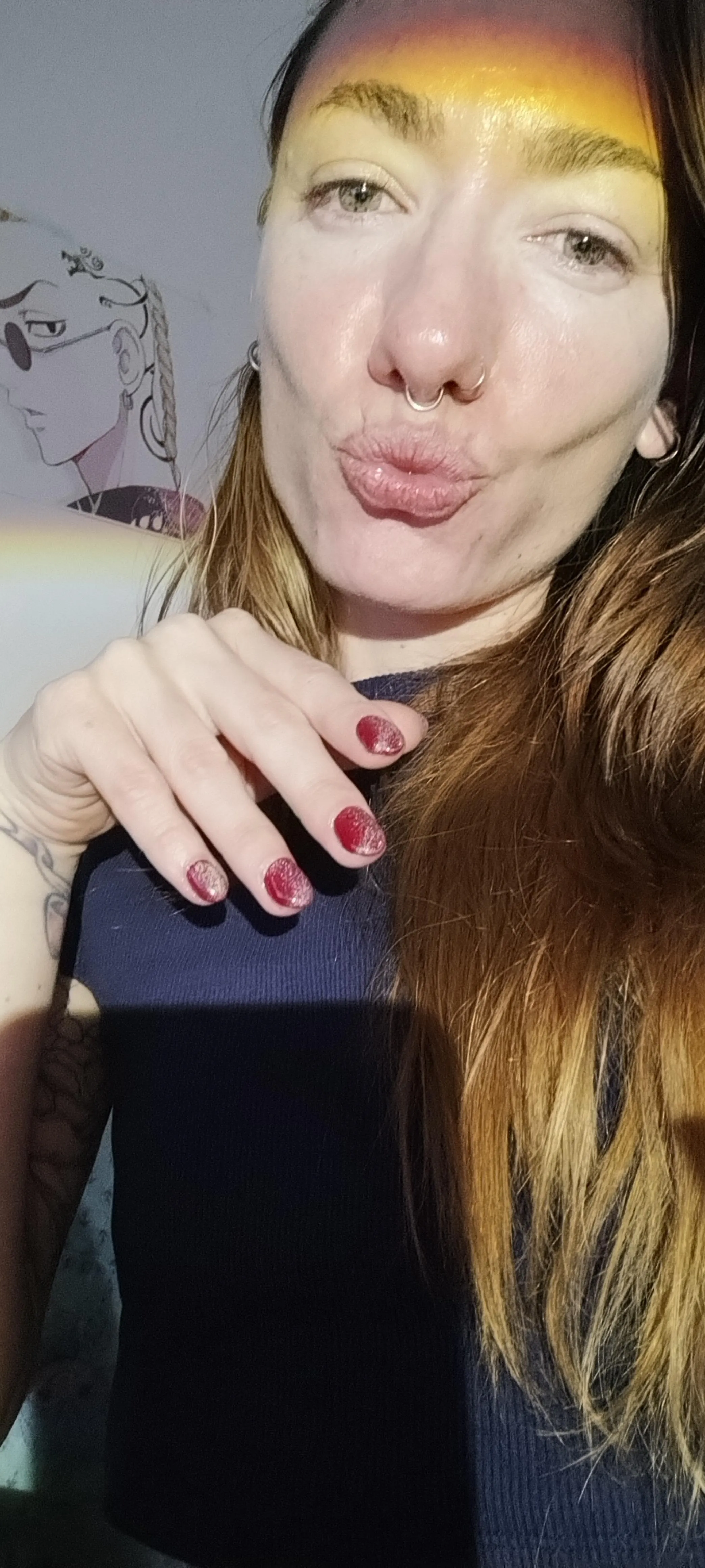 First time I use red in my hands