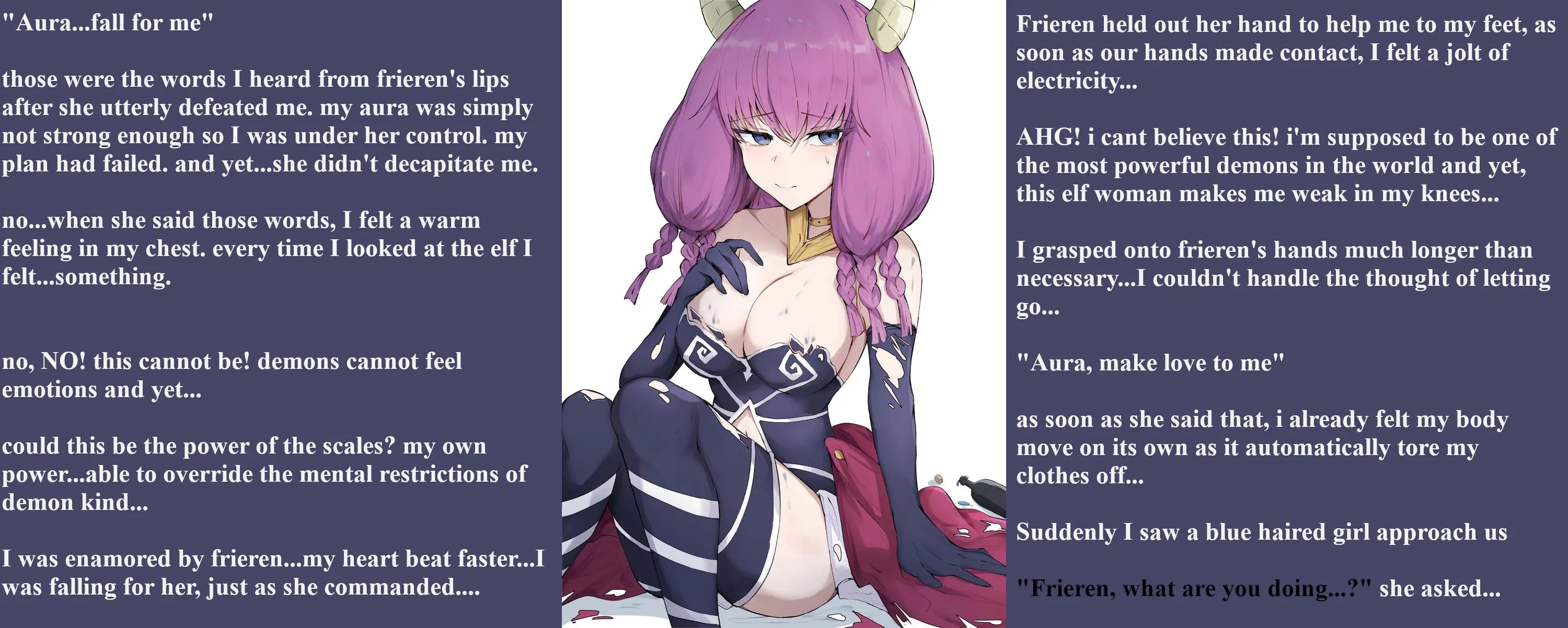 Frieren beyond journey's end AU [Frieren] [Aura] [Demon] [POV] [Yuri] [Body Control] [Mind Control]