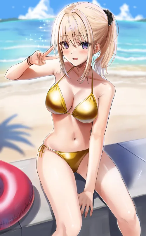 Gold Bikini Girl [Original]