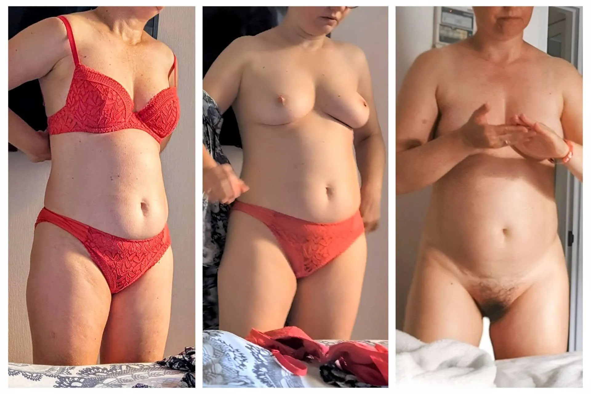 I love red lingerie. But I also like it without.