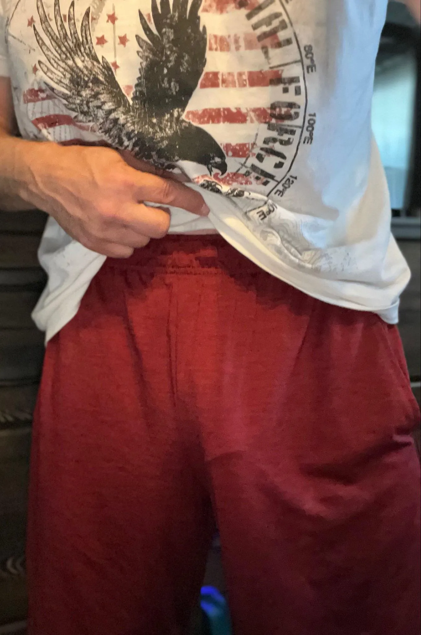 Caught you staring at my crotch in the gym bro