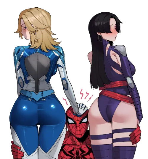Assome Sue Storm and Psylocke (atatatat74)