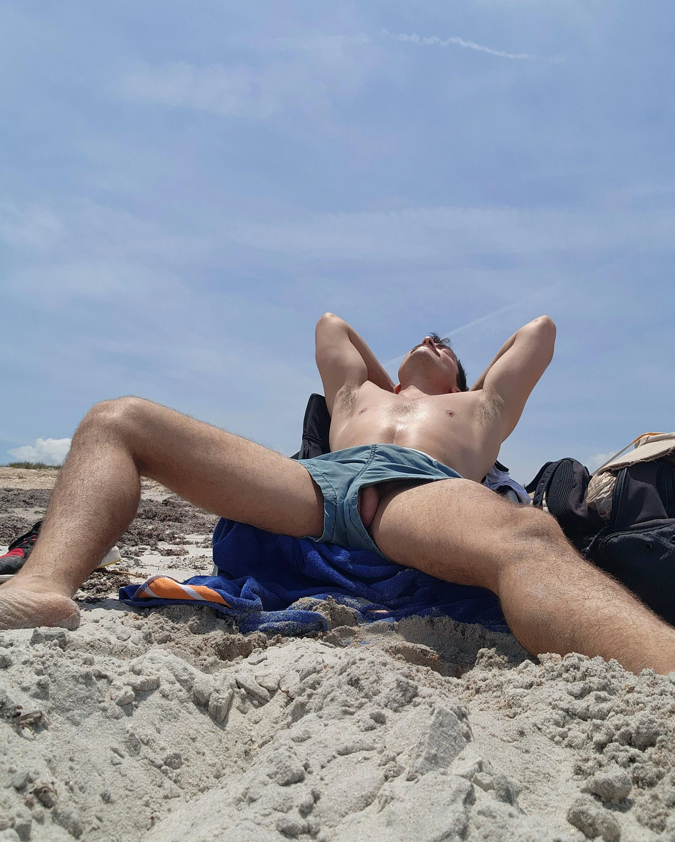 Attracting a lot of stares at the beach