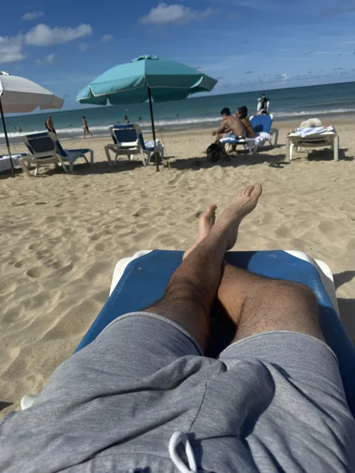 Free balling at the beach today