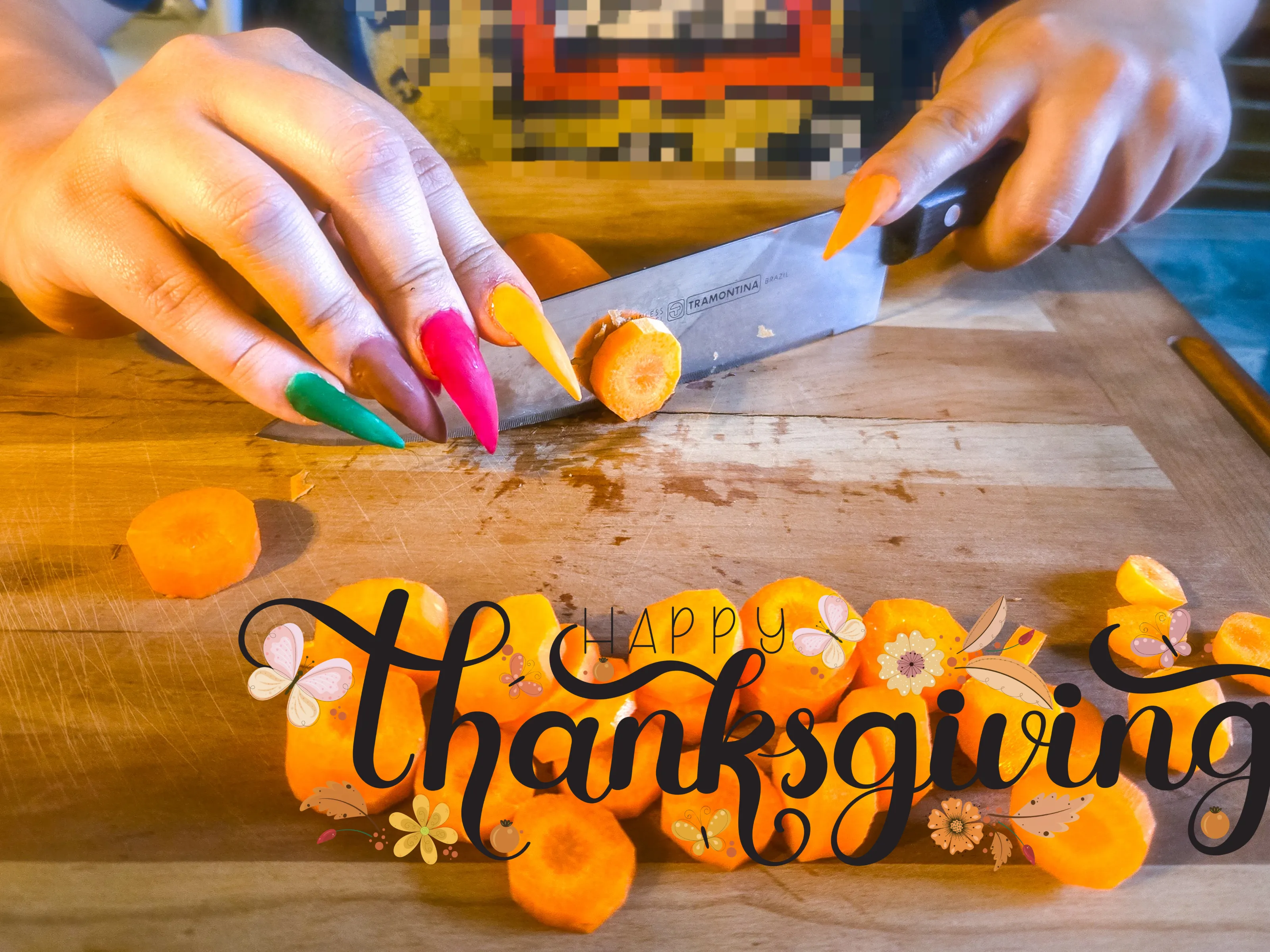 Happy Thanksgiving Everyone! Maybe some content with these colorful nails coming? We'll see if I have time after all the prep and cooking!