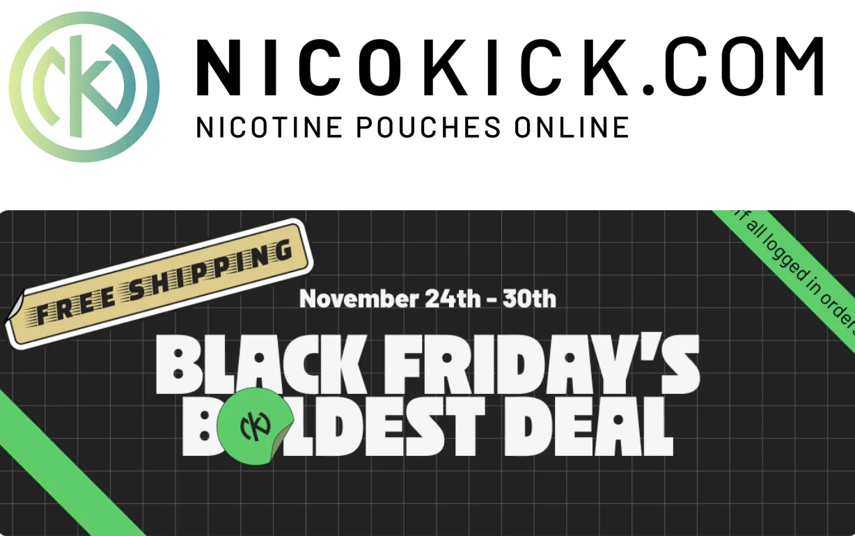 Nicokick.com Black Friday deals / shipping discounts