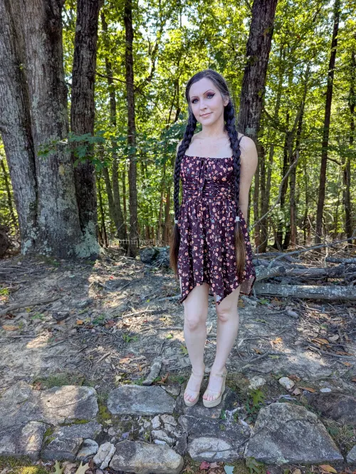 Just a cute floral sundress (with no panties of course)