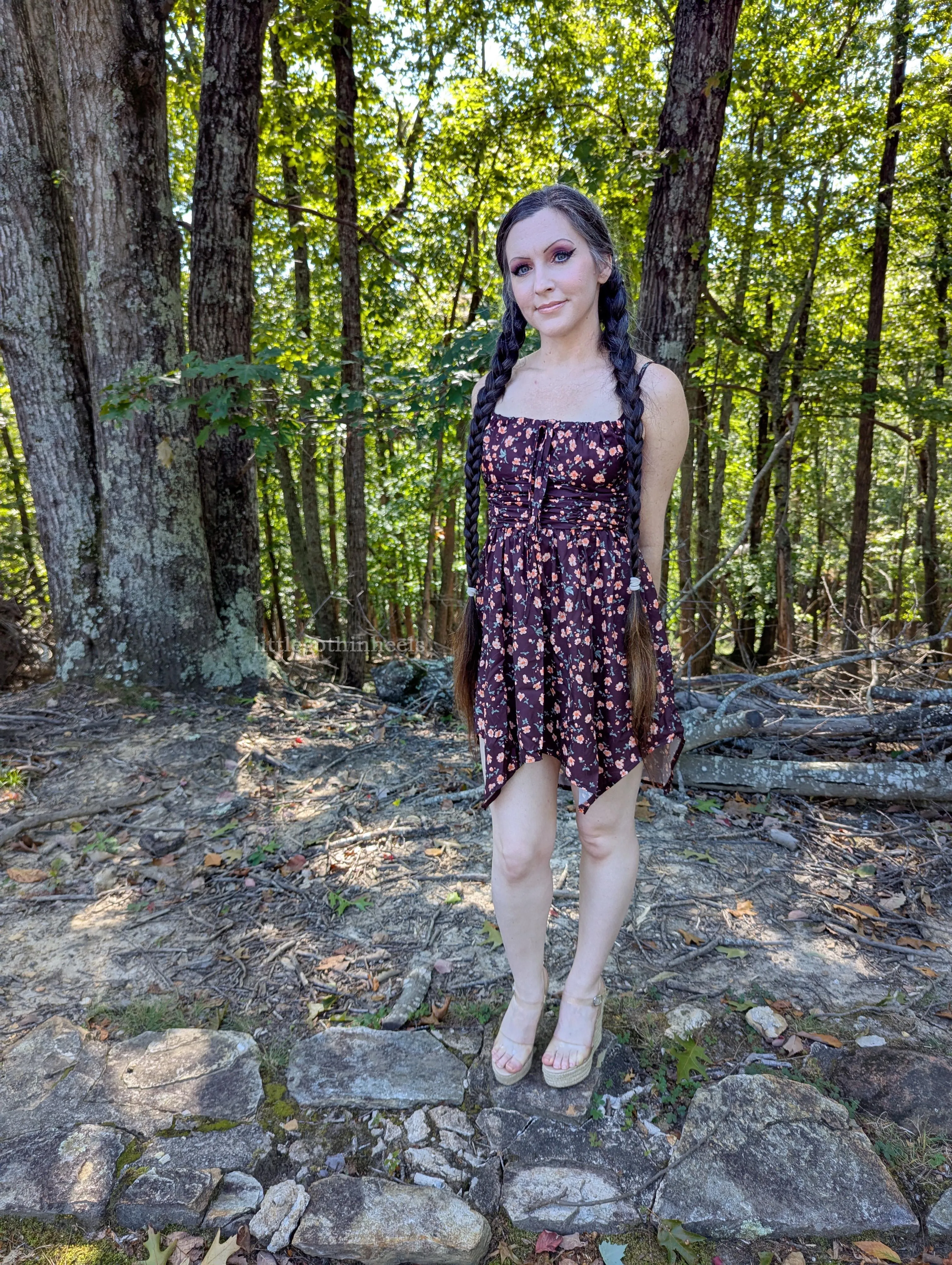 Just a cute floral sundress (with no panties of course)