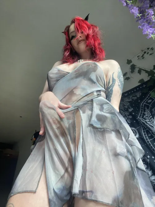 My dress won't be the only thing struggling to contain my eager companion