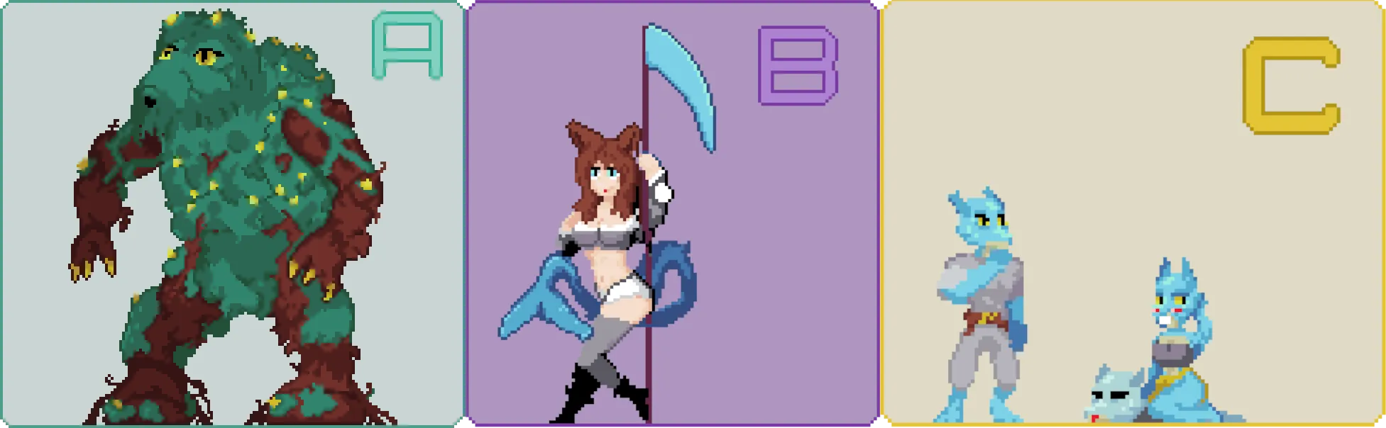 [The Outcast Tribe] A new vote (finale of it) for a new Enemy/NPC has just gone live on my Discord server for the supporters of the project. Which one speaks to you more? ^^