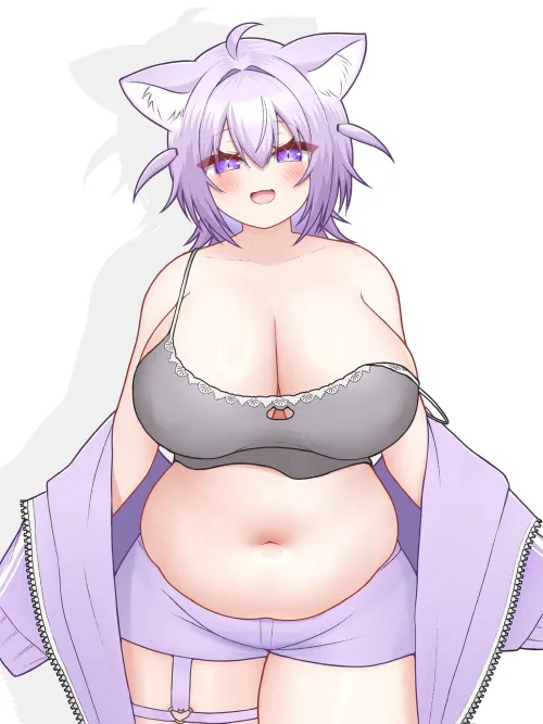 Chubby cat girl (mochigomemcmc)