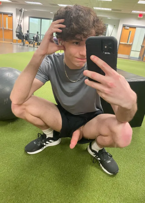 I guess he slipped out while working out😈