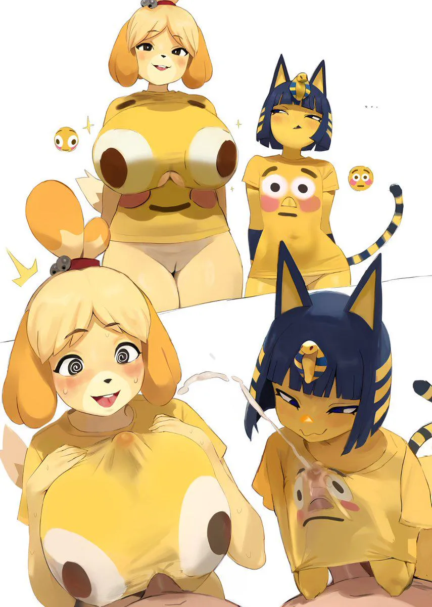 Isabelle X Ankha (Smewedsmew) [Animal Crossing]