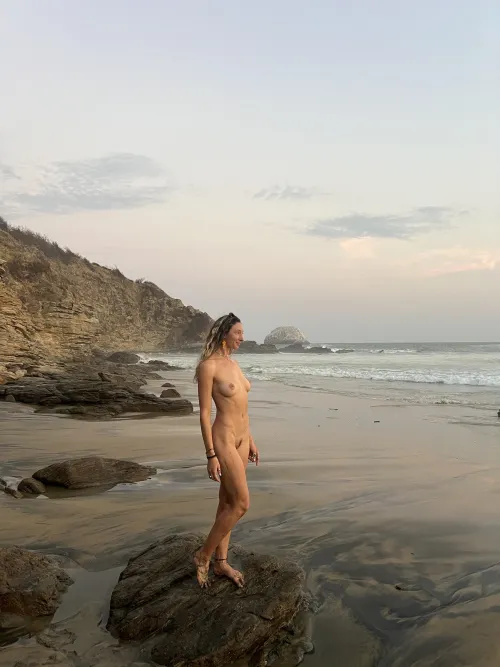 Catching a sunset at the beach in Mexico