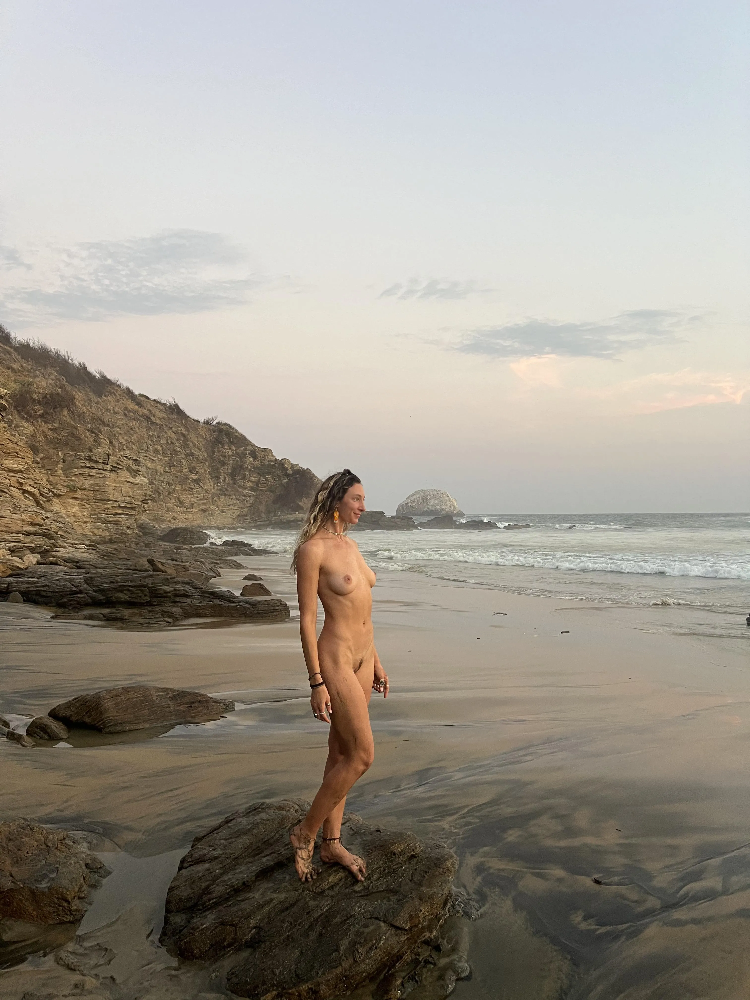 Catching a sunset at the beach in Mexico