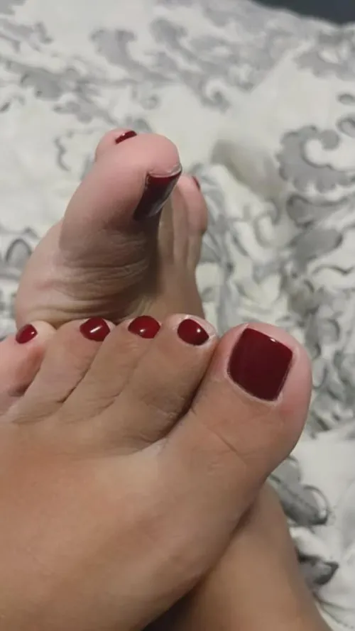 It's Toesday! Enjoy these tiny red toes.