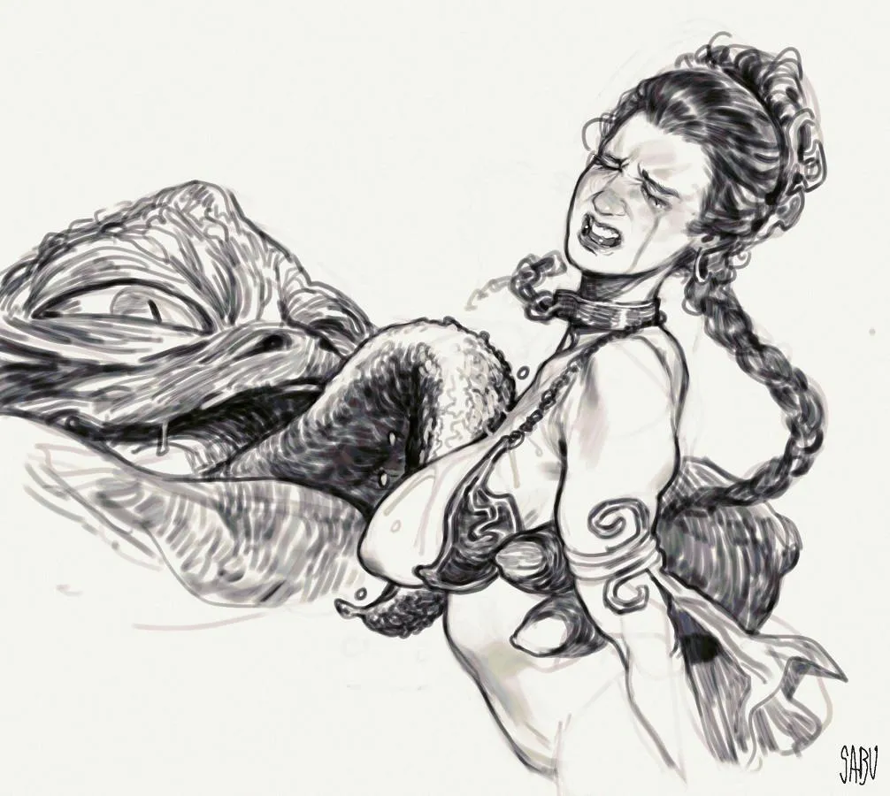 Leia and jabba (The Sabu)