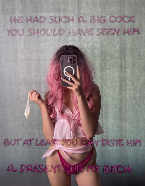 Ready to eat his mess like a good boy? 👅