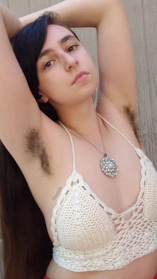 Summer throwback, airing out my hairy pits in the heat