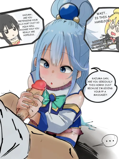 Aqua's handjob