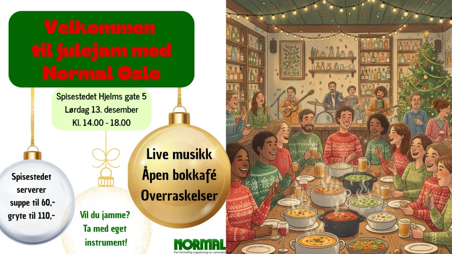 Elsker du både jul og cannabisaktivisme? Velkommen til julejam med Normal Oslo!