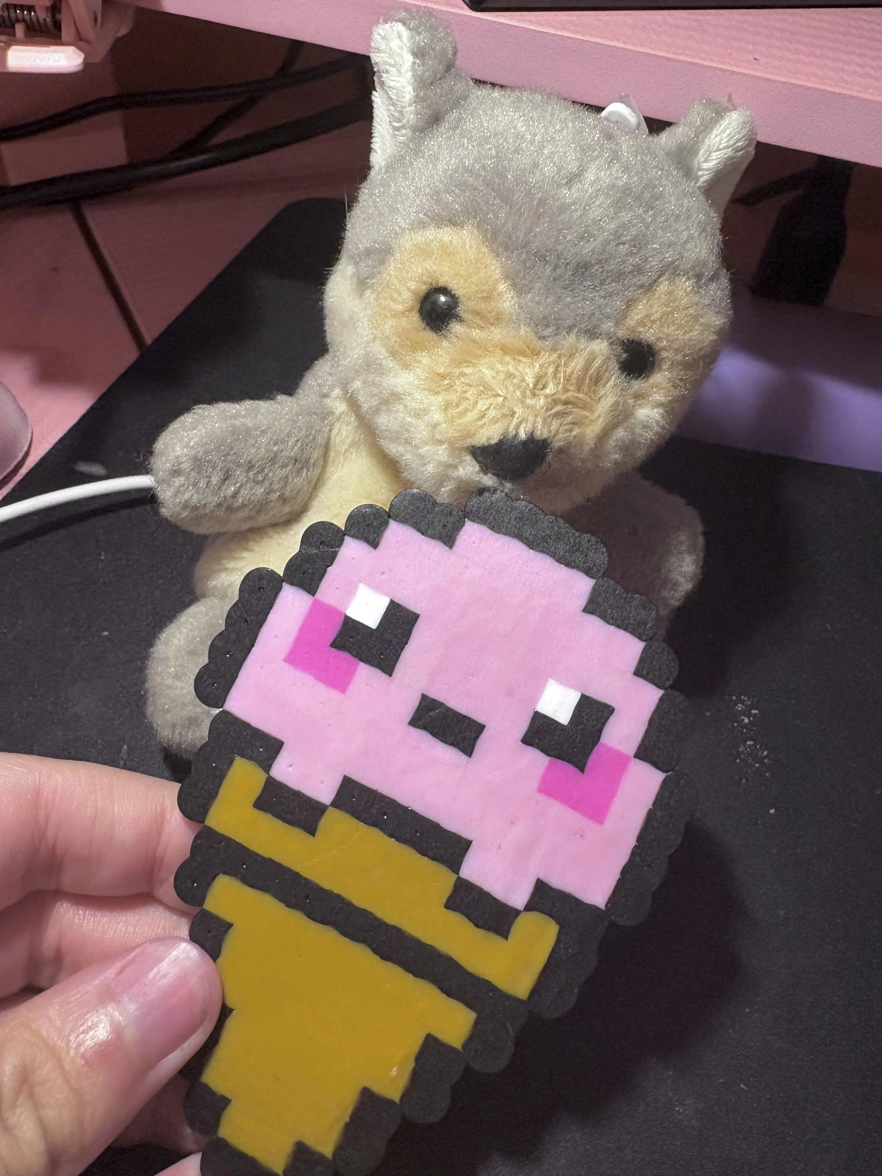 I made an ice cream cone for my stuffies!! 🤭🍦