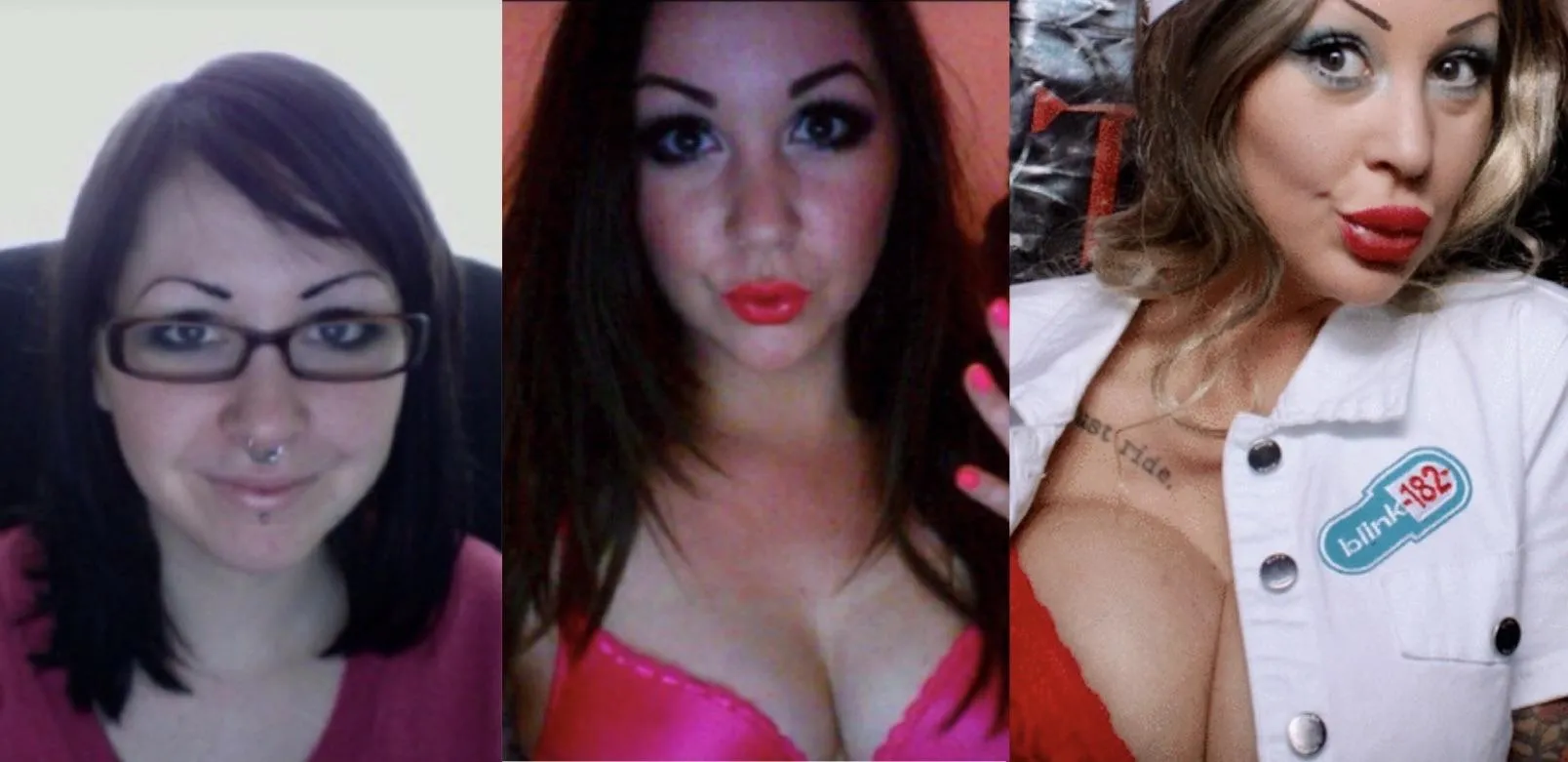 Me before, me when I first discovered bimbofication, and me now!